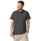 Premium Polo Shirt "Black Ursus" – Piqué, Logo - Stick Grün, S–5XL - Streetwear - size_range | Black Ursus