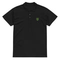 Premium Polo Shirt "Black Ursus" – Piqué, Logo - Stick Grün, S–5XL - Streetwear - size_range | Black Ursus