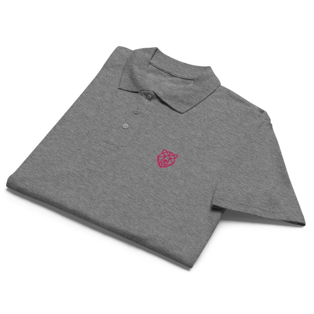Premium Polo Shirt "Black Ursus" – Piqué, Logo - Stick Magenta, S–5XL - Streetwear - size_range | Black Ursus