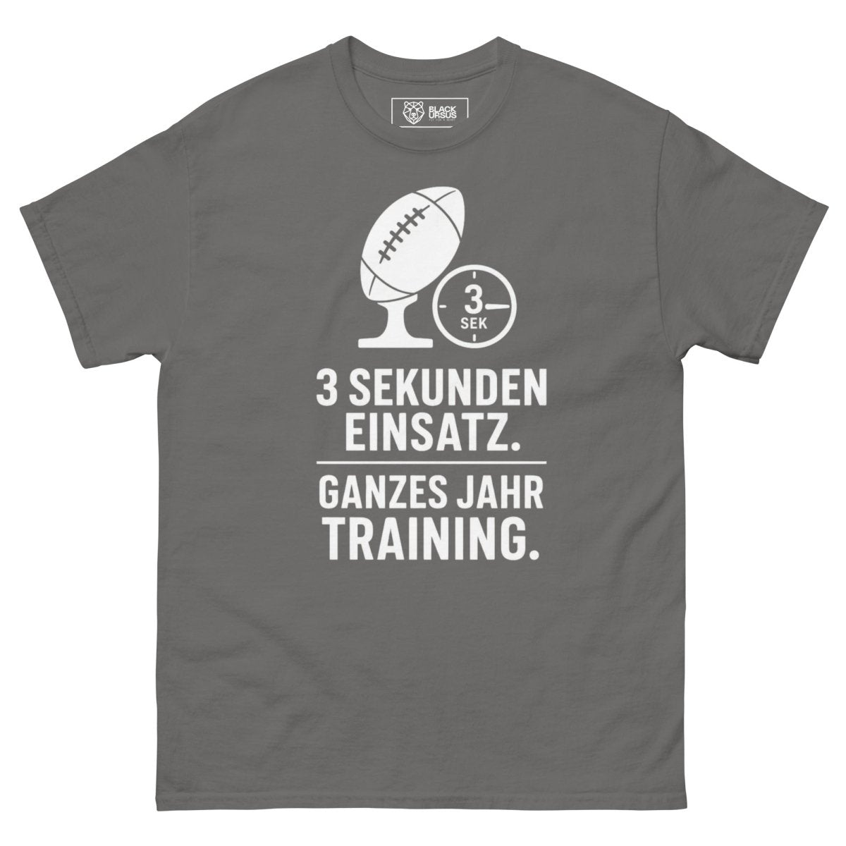 T-Shirt "3 Sek." – Gym & Bodybuilding S–5XL | Black Ursus - Streetwear - size_range | Black Ursus