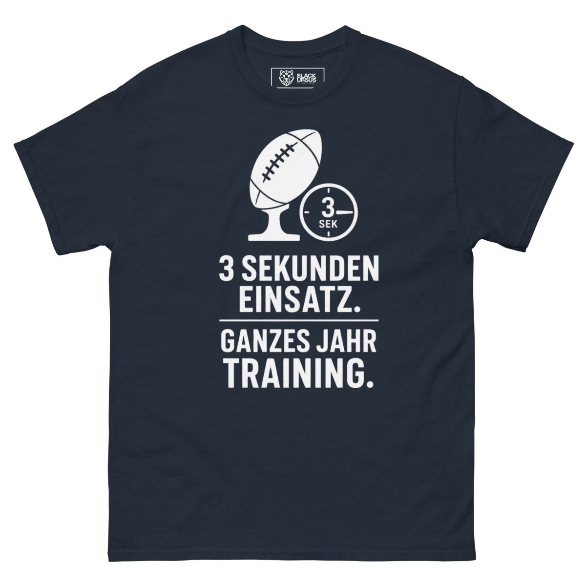T-Shirt "3 Sek." – Gym & Bodybuilding S–5XL | Black Ursus - Streetwear - size_range | Black Ursus