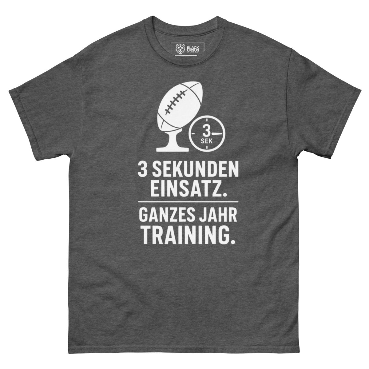 T-Shirt "3 Sek." – Gym & Bodybuilding S–5XL | Black Ursus - Streetwear - size_range | Black Ursus