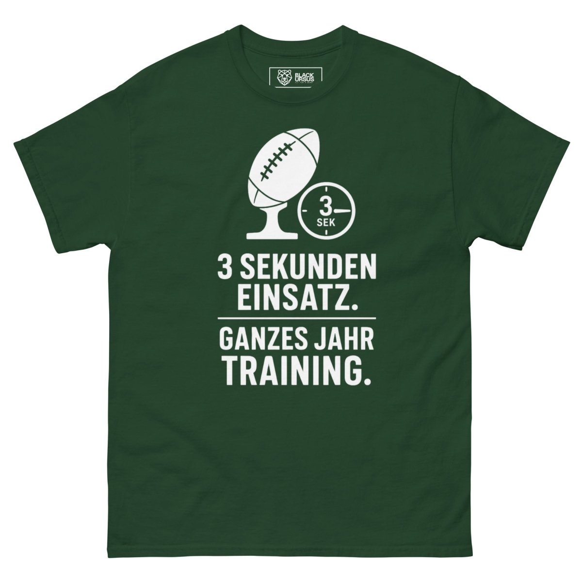 T-Shirt "3 Sek." – Gym & Bodybuilding S–5XL | Black Ursus - Streetwear - size_range | Black Ursus