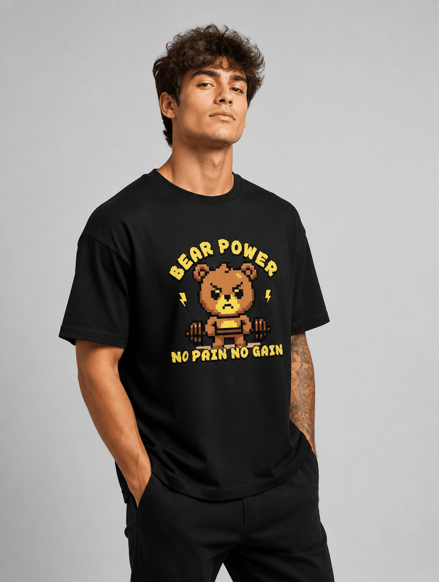T-Shirt "Bear Power" – Gym & Bodybuilding S–5XL | Black Ursus - Streetwear - size_range | Black Ursus