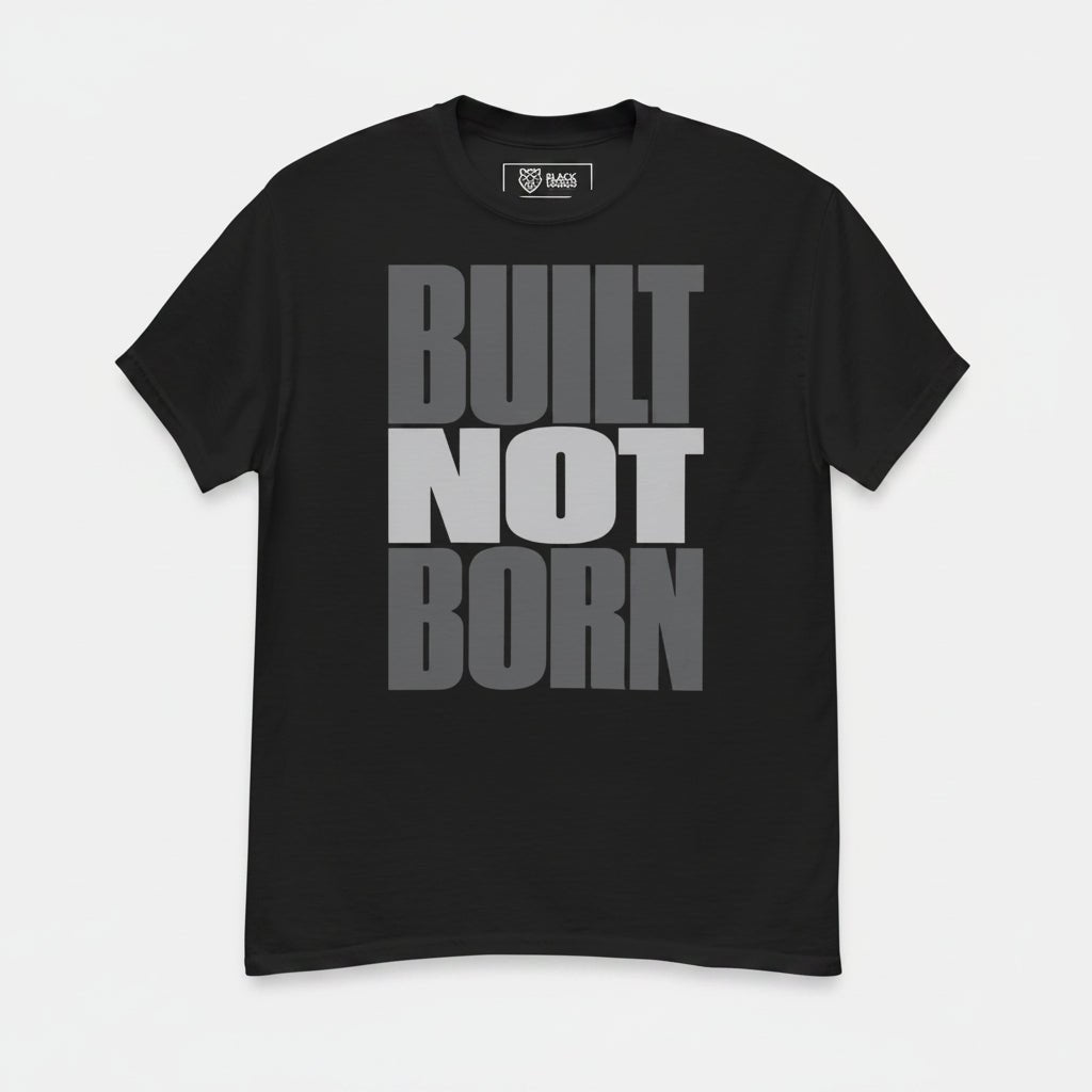 T-Shirt "Built Not Born" – Gym & Bodybuilding S–5XL | Black Ursus - Streetwear - size_range | Black Ursus