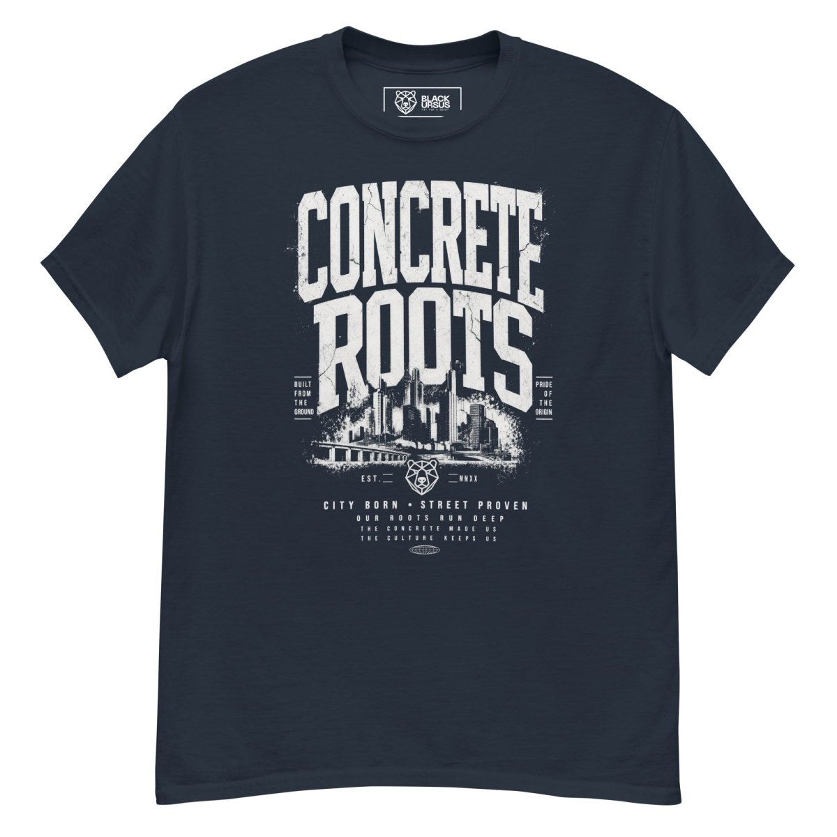 T-Shirt "Concrete Roots" – Urban Streetwear S–5XL | Black Ursus - Streetwear - S–5XL | Black Ursus