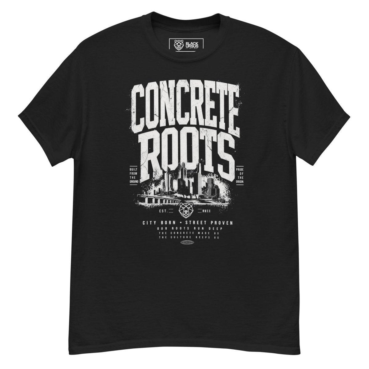 T-Shirt "Concrete Roots" – Urban Streetwear S–5XL | Black Ursus - Streetwear - S–5XL | Black Ursus