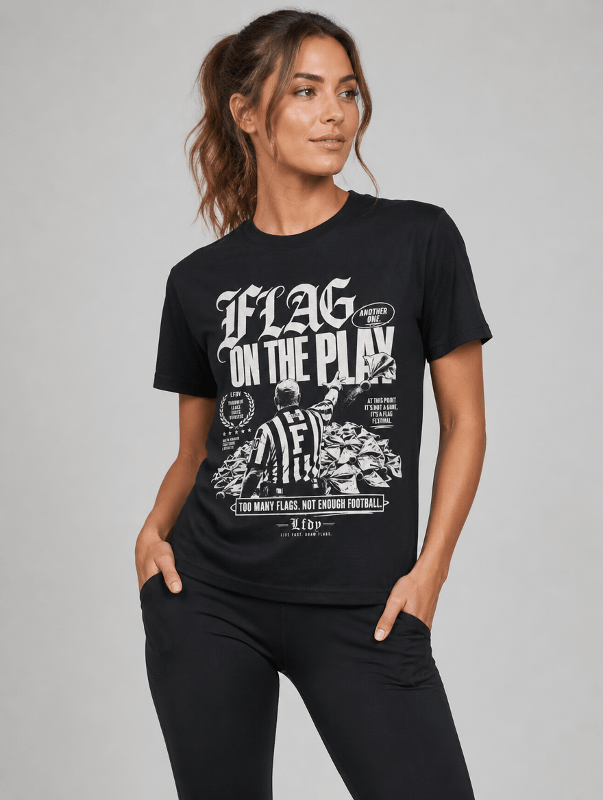 T-Shirt "Flag on the Play" – Football Streetwear S–5XL | Black Ursus - Streetwear - size_range | Black Ursus