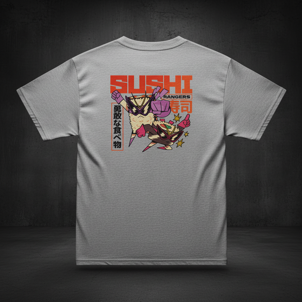 T-Shirt für Jugendliche "Sushi Rangers" - Black Ursus | Urban Streetwear