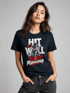 T-Shirt "HIT THE WALL" – Running & Laufen S–5XL | Black Ursus - Streetwear - size_range | Black Ursus