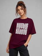 T-Shirt "Hustle and Believe" – Gym & Bodybuilding S–5XL | Black Ursus - Streetwear - size_range | Black Ursus