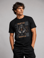 T-Shirt "Hustle Muscle" – Gym & Bodybuilding S–5XL | Black Ursus - Streetwear - size_range | Black Ursus