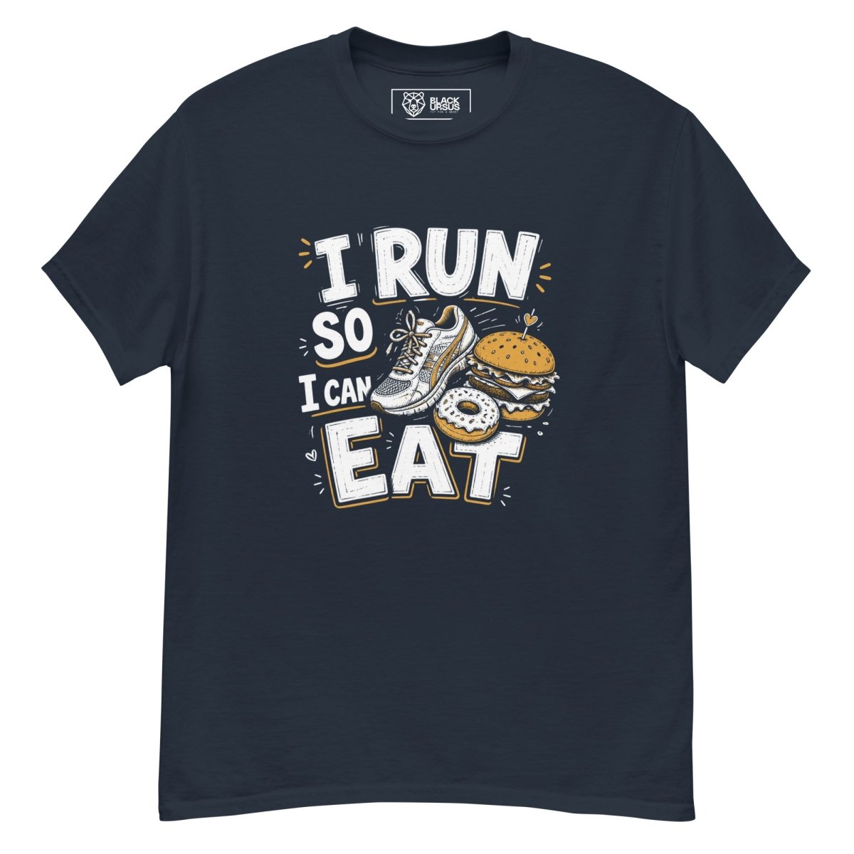 T-Shirt "I RUN" – Running & Laufen S–5XL | Black Ursus - Streetwear - size_range | Black Ursus