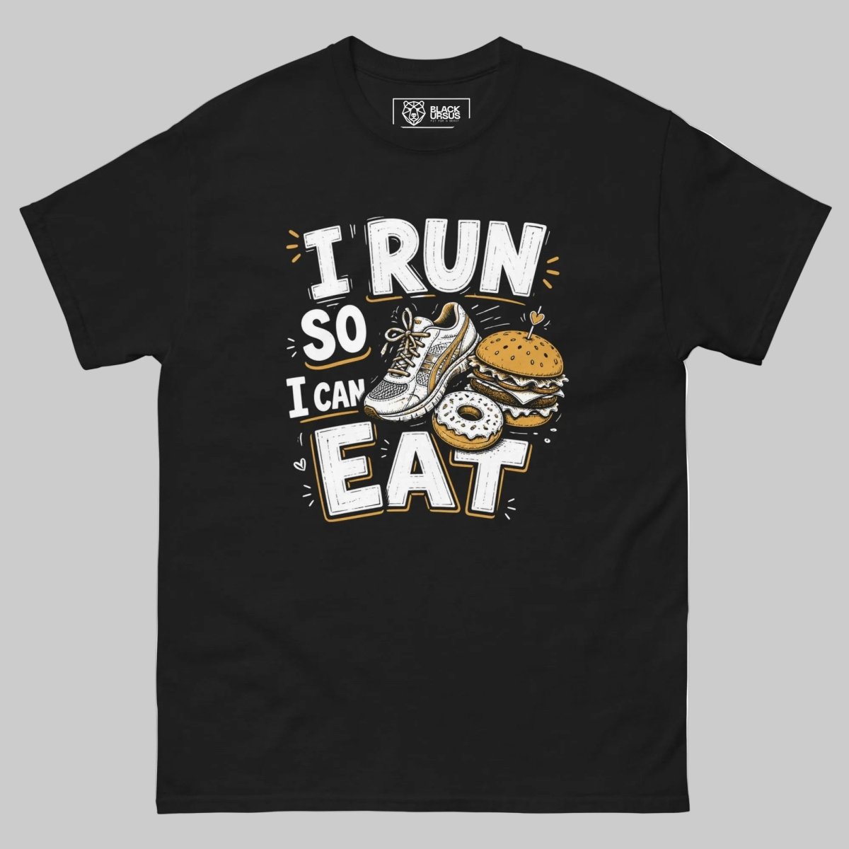 T-Shirt "I Run So I Can Eat" – Running & Laufen S–5XL | Black Ursus - Streetwear - size_range | Black Ursus