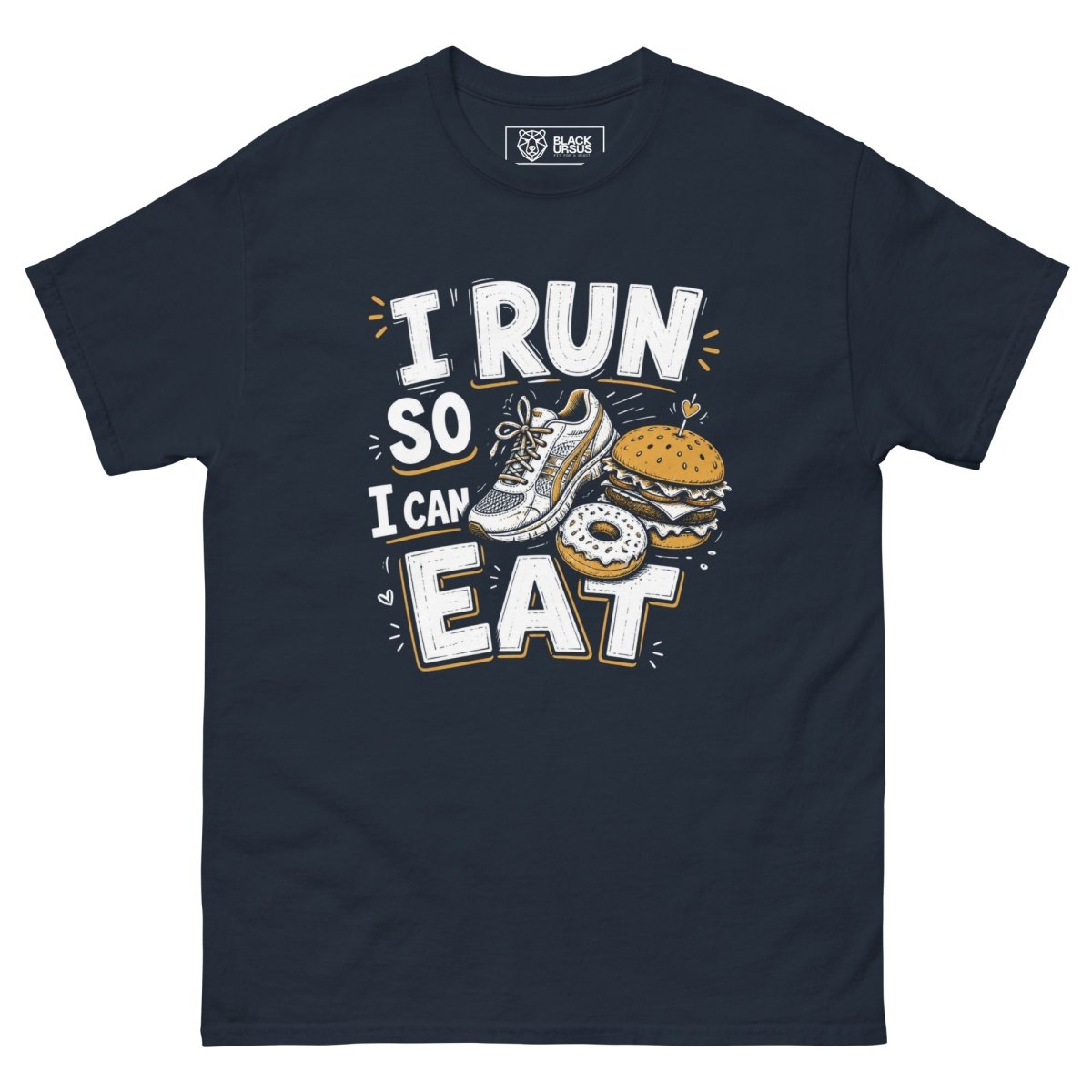 T-Shirt "I Run So I Can Eat" – Running & Laufen S–5XL | Black Ursus - Streetwear - size_range | Black Ursus