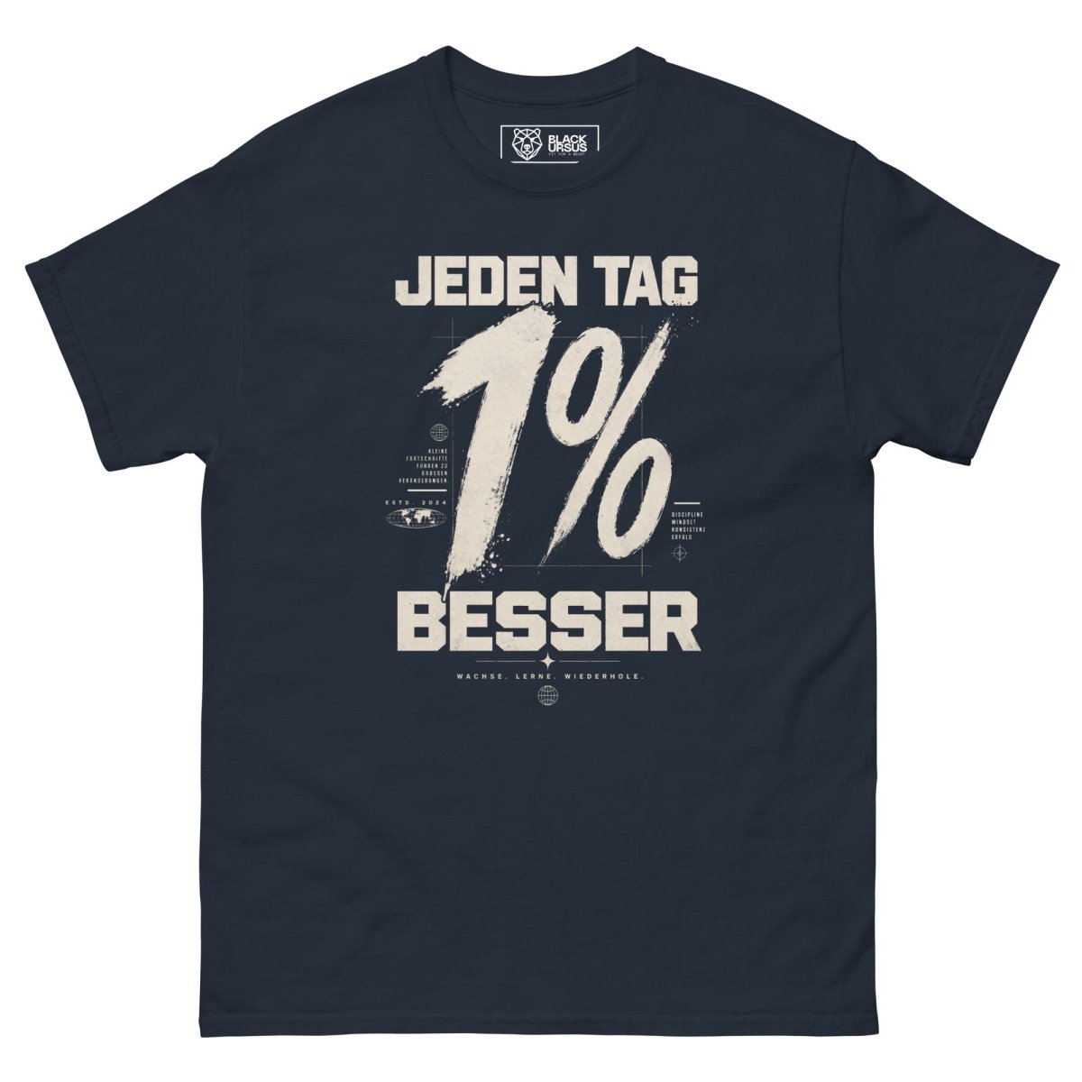 T-Shirt "JEDEN TAG 1% BESSER" – BJJ & Jiu-Jitsu S–5XL | Black Ursus - Streetwear - size_range | Black Ursus