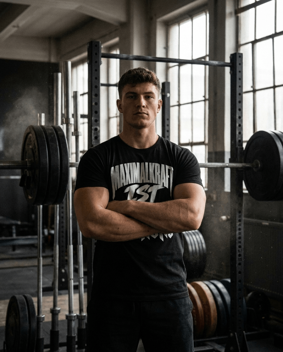 T-Shirt "Maximalkraft Ist Meine Sprache" – Gym & Bodybuilding S–5XL | Black Ursus - Streetwear - size_range | Black Ursus