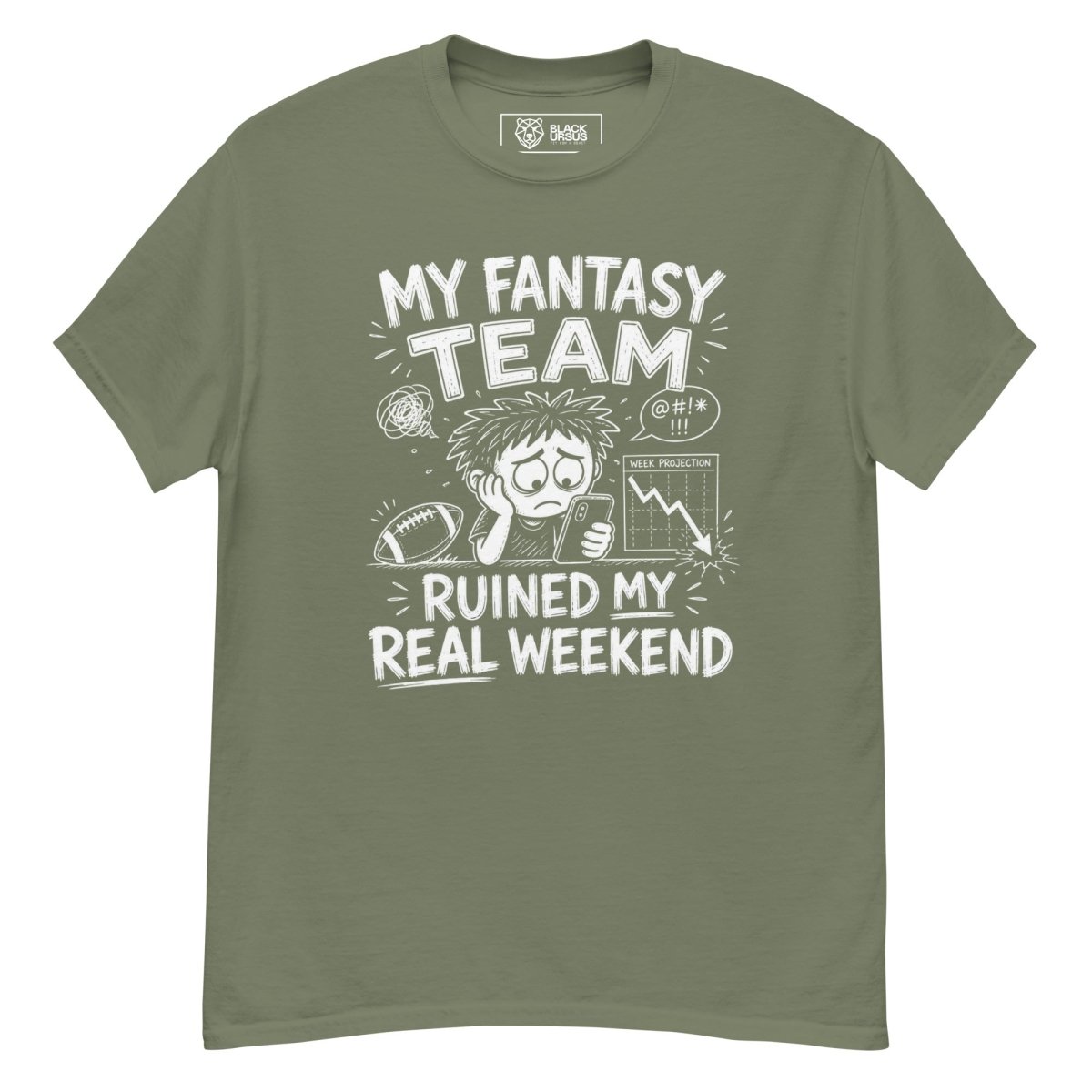 T-Shirt "MY FANTASY" – Football Streetwear S–5XL | Black Ursus - Streetwear - size_range | Black Ursus