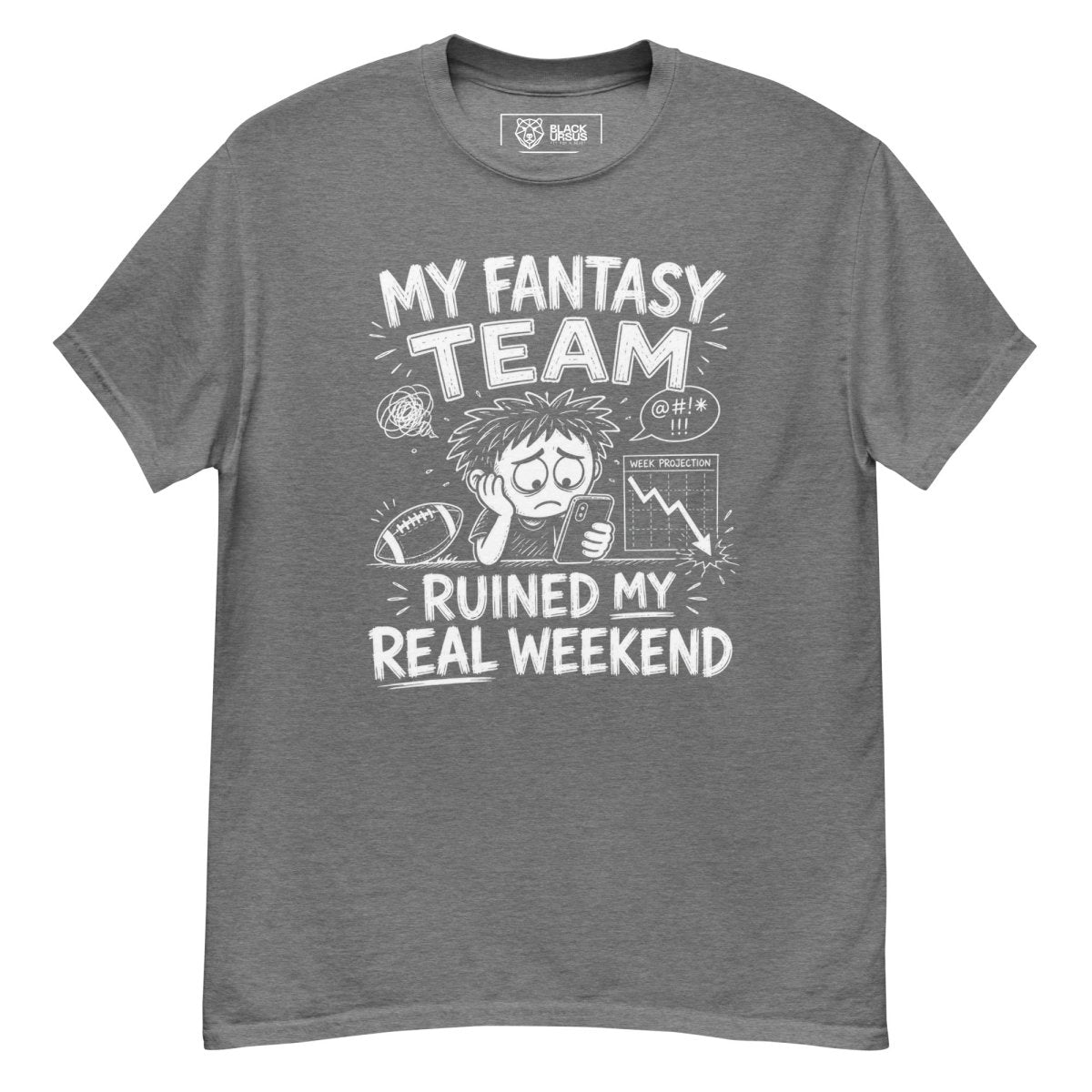 T-Shirt "MY FANTASY" – Football Streetwear S–5XL | Black Ursus - Streetwear - size_range | Black Ursus