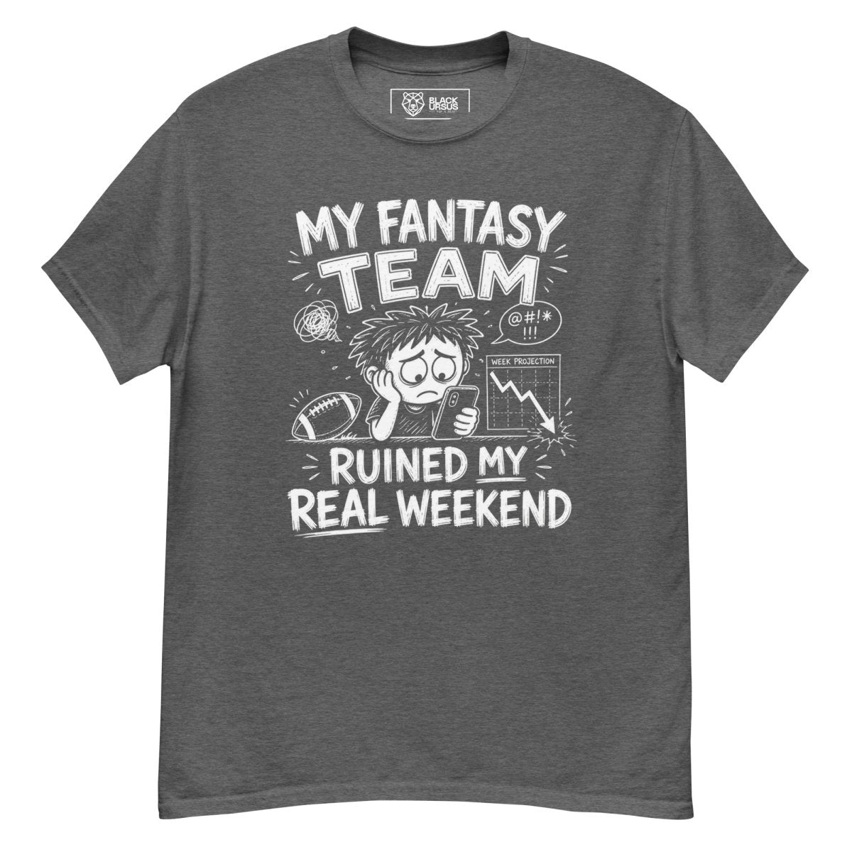 T-Shirt "MY FANTASY" – Football Streetwear S–5XL | Black Ursus - Streetwear - size_range | Black Ursus
