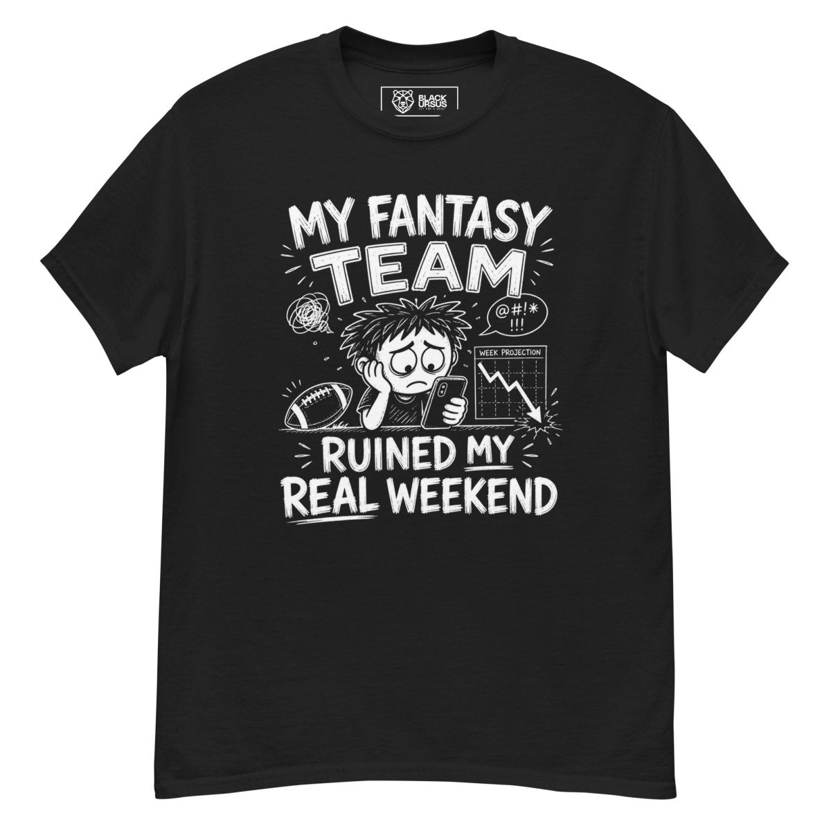 T-Shirt "MY FANTASY" – Football Streetwear S–5XL | Black Ursus - Streetwear - size_range | Black Ursus