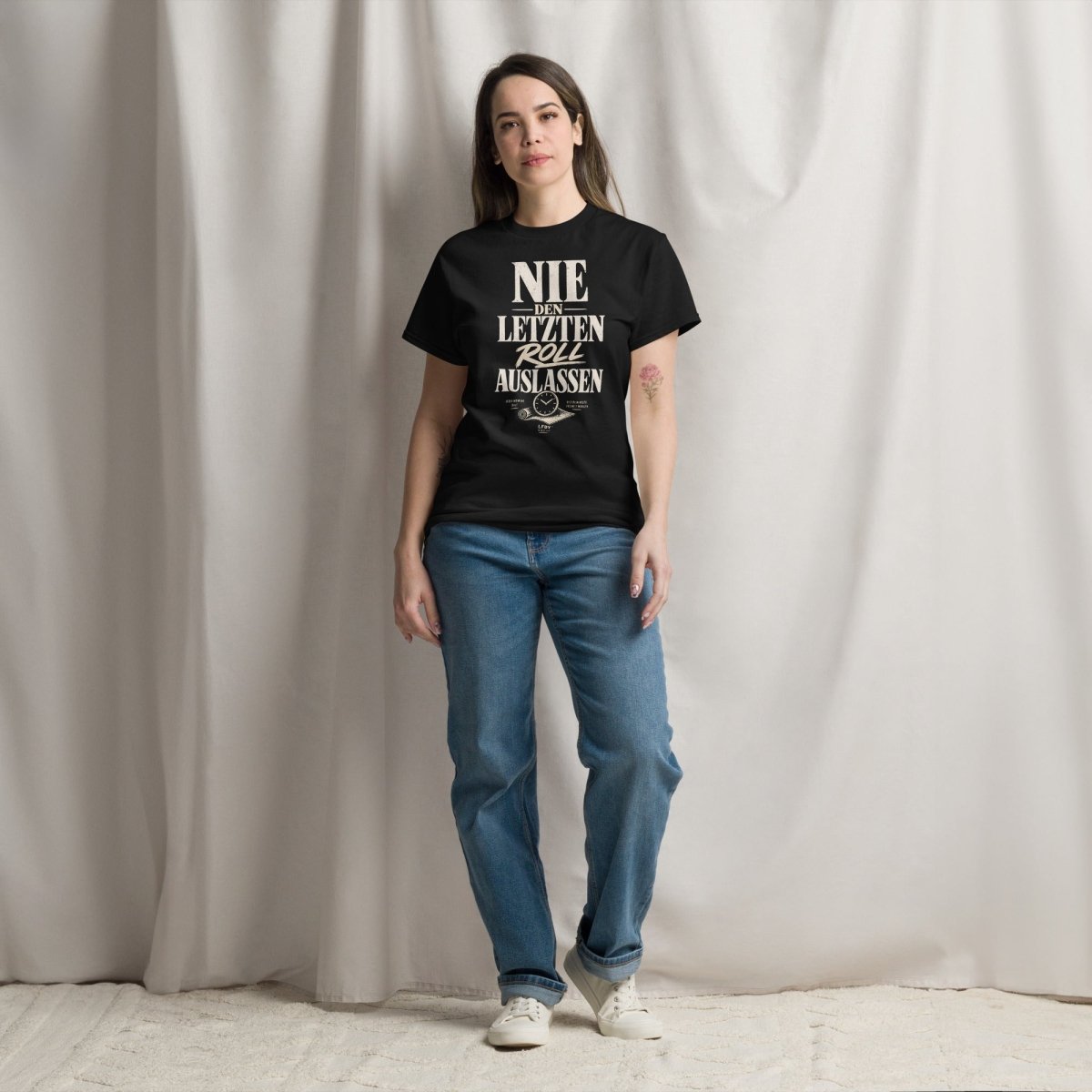 T-Shirt "NIE DEN LETZTEN ROLL AUSLASSEN" – BJJ & Jiu-Jitsu S–5XL | Black Ursus - Streetwear - size_range | Black Ursus
