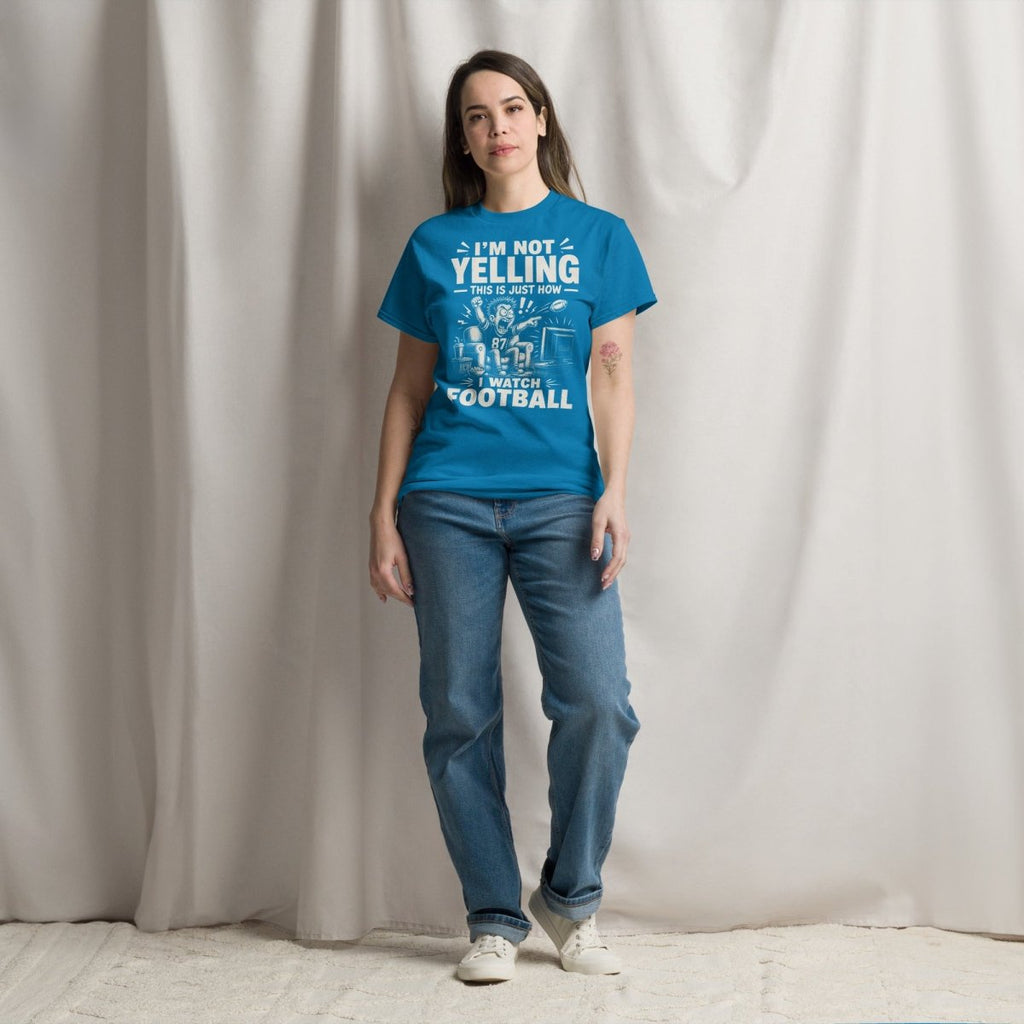 T-Shirt "NOT YELLING" – Football Streetwear S–5XL | Black Ursus - Streetwear - size_range | Black Ursus