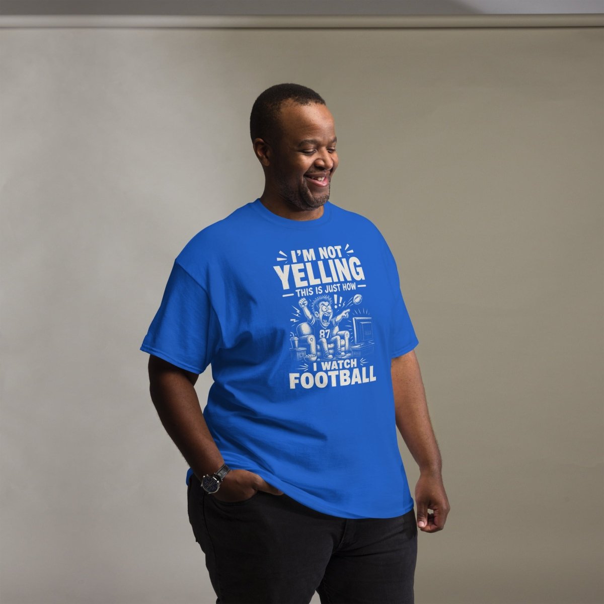 T-Shirt "NOT YELLING" – Football Streetwear S–5XL | Black Ursus - Streetwear - size_range | Black Ursus