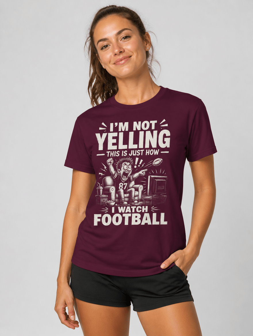T-Shirt "NOT YELLING" – Football Streetwear S–5XL | Black Ursus - Streetwear - size_range | Black Ursus