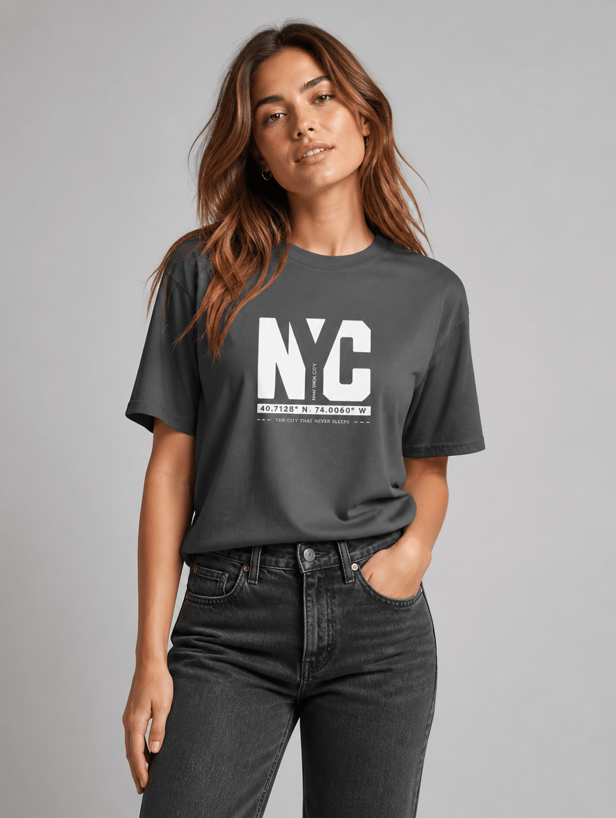 T-Shirt "NYC Essentials" – Urban Streetwear S–5XL | Black Ursus - Streetwear - size_range | Black Ursus