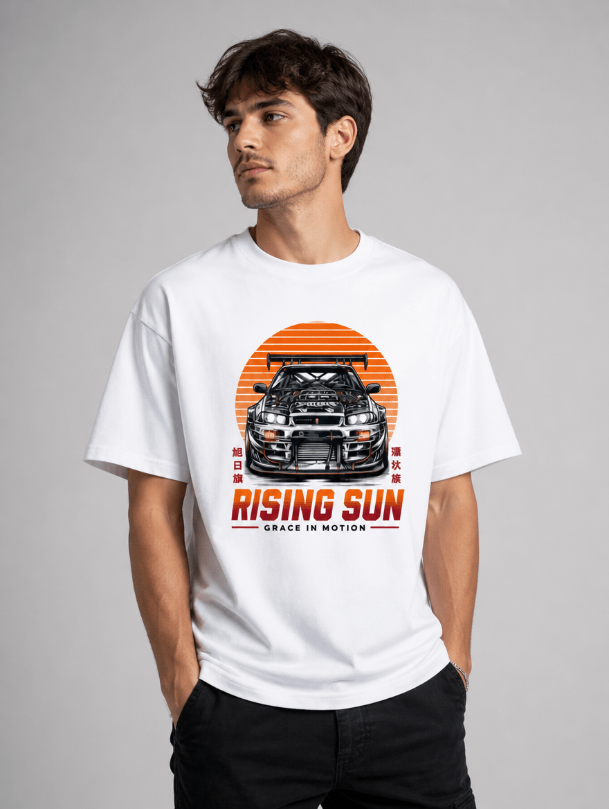 T-Shirt "Rising Sun" – JDM & Japan Streetwear S–5XL | Black Ursus - Streetwear - size_range | Black Ursus