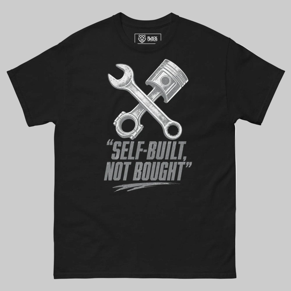 T-Shirt "Self Built" – Gym & Bodybuilding S–5XL | Black Ursus - Streetwear - size_range | Black Ursus