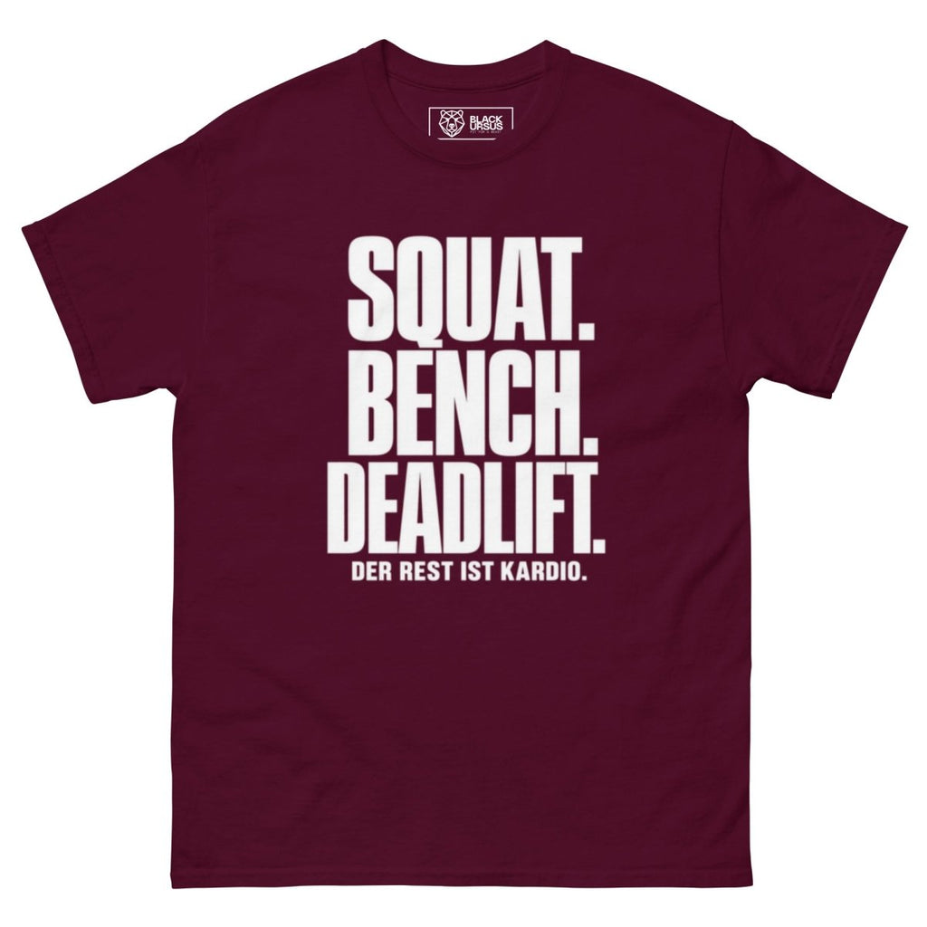 T-Shirt "Squat. Bench. Deadlift." – Gym & Bodybuilding S–5XL | Black Ursus - Streetwear - size_range | Black Ursus