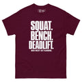 T-Shirt "Squat. Bench. Deadlift." – Gym & Bodybuilding S–5XL | Black Ursus - Streetwear - size_range | Black Ursus