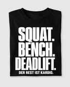 T-Shirt "Squat. Bench. Deadlift." – Gym & Bodybuilding S–5XL | Black Ursus - Streetwear - size_range | Black Ursus