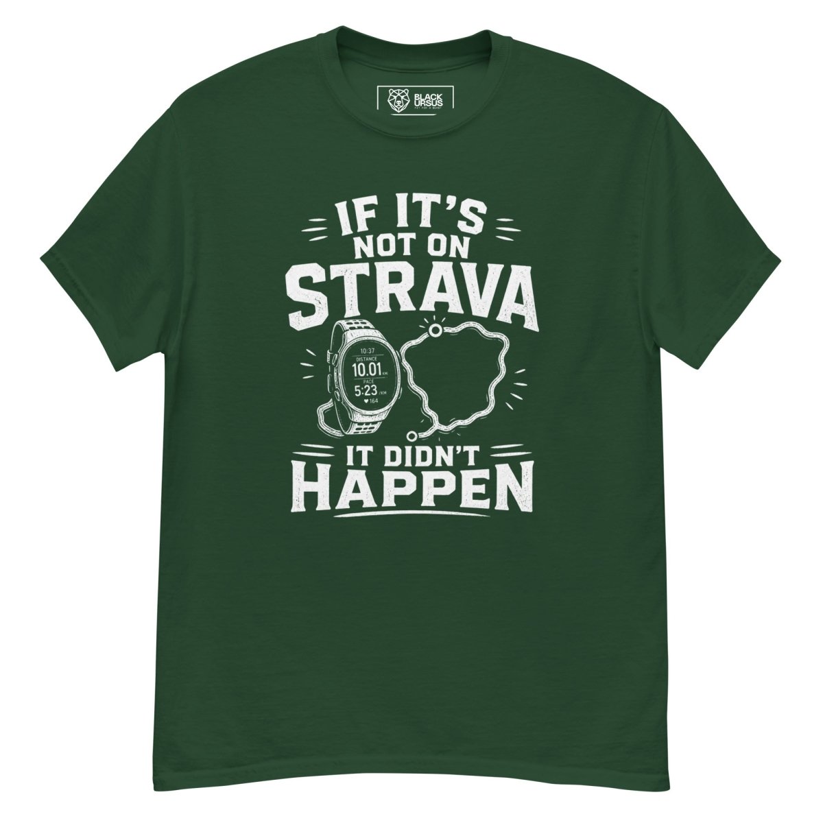T-Shirt "STRAVA" – Running & Laufen S–5XL | Black Ursus - Streetwear - size_range | Black Ursus