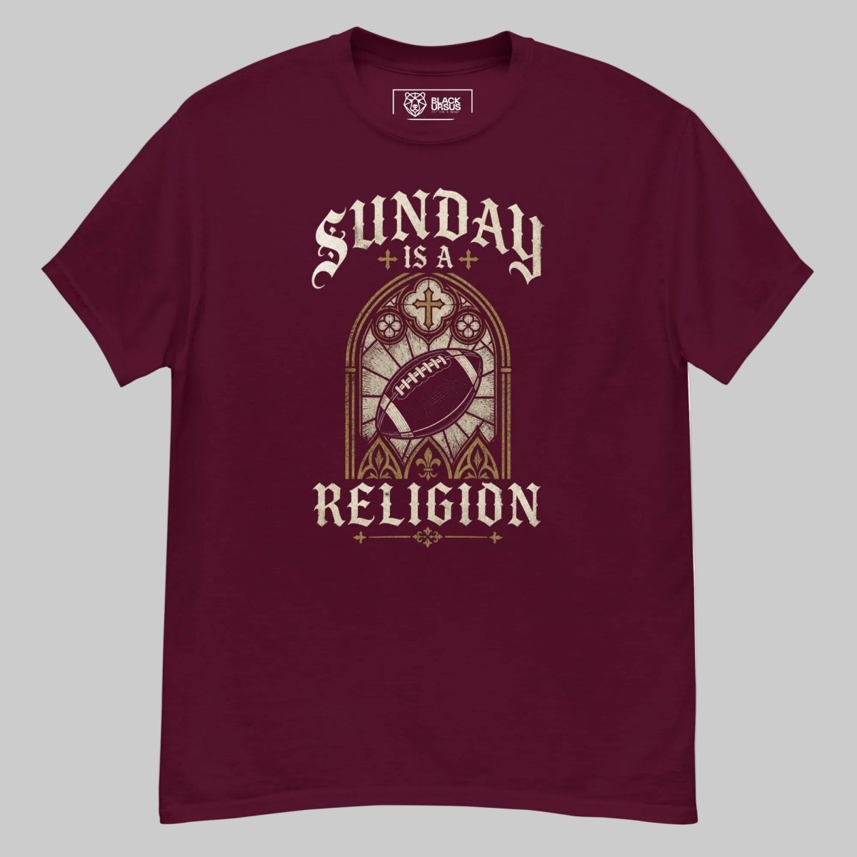 T-Shirt "SUNDAY" – Football Streetwear S–5XL | Black Ursus - Streetwear - size_range | Black Ursus
