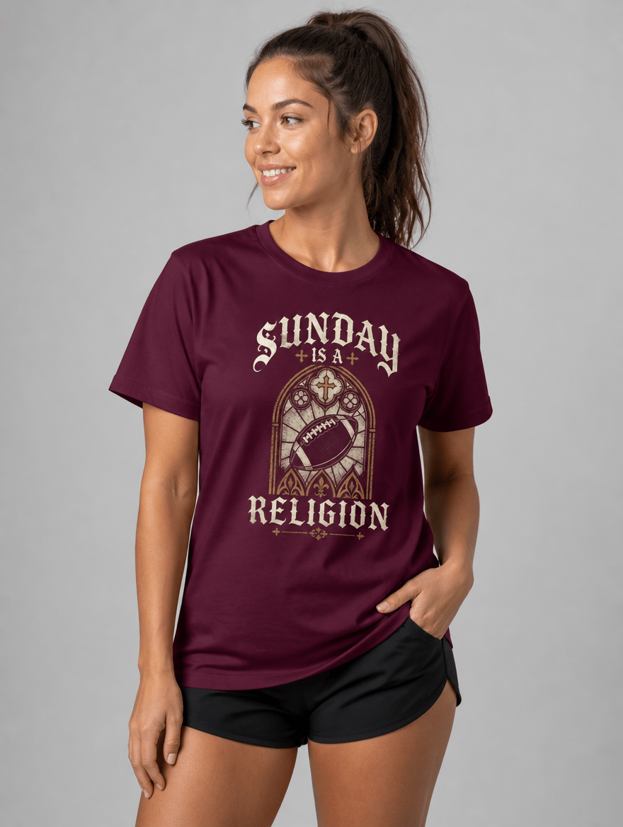 T-Shirt "SUNDAY" – Football Streetwear S–5XL | Black Ursus - Streetwear - size_range | Black Ursus
