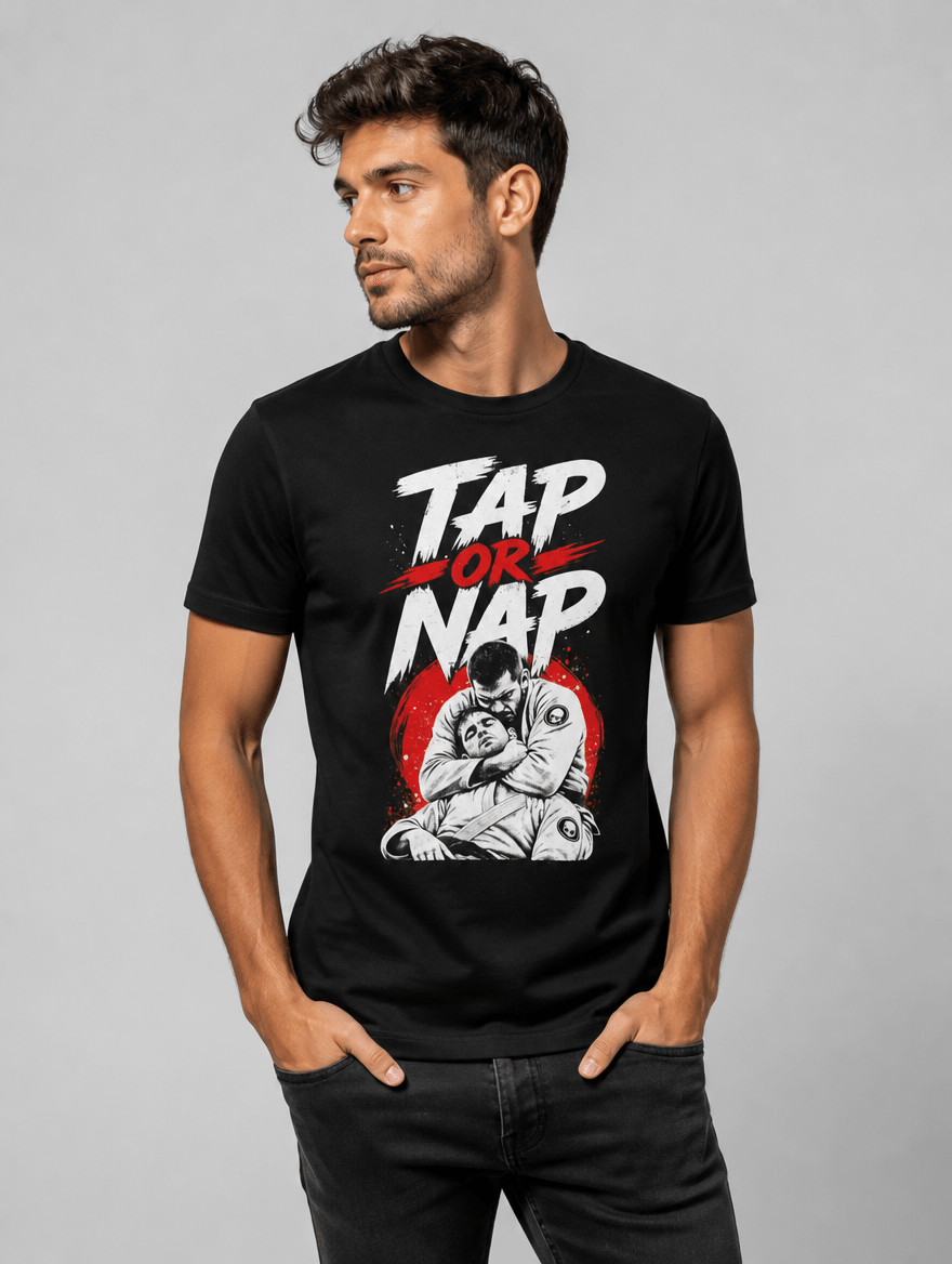 T-Shirt "TAP OR NAP" – BJJ & Jiu-Jitsu S–5XL | Black Ursus - Streetwear - size_range | Black Ursus