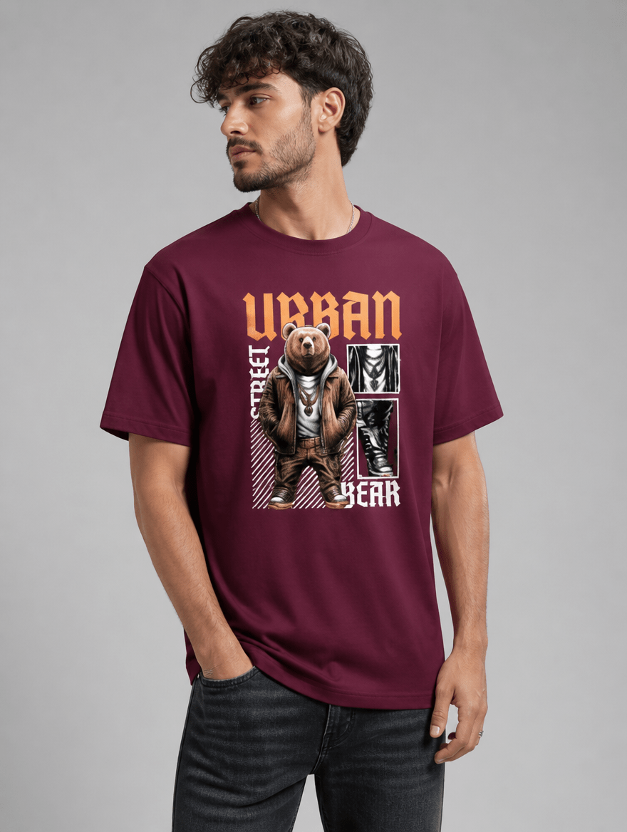 T-Shirt "Urban BEAR" – Black Ursus Signature S–5XL | Black Ursus - Streetwear - size_range | Black Ursus