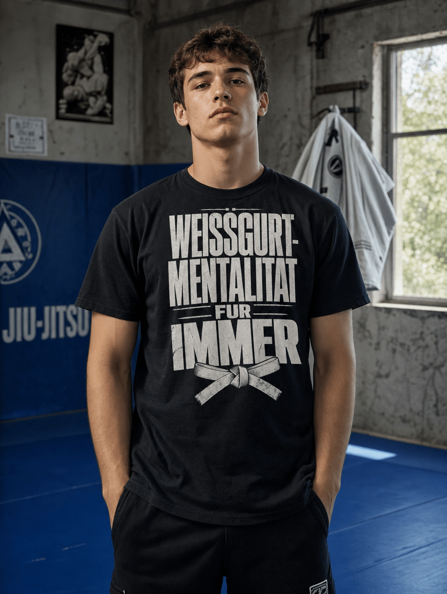 T-Shirt "WEISSGURT-MENTALITÄT" – BJJ & Jiu-Jitsu S–5XL | Black Ursus - Streetwear - size_range | Black Ursus