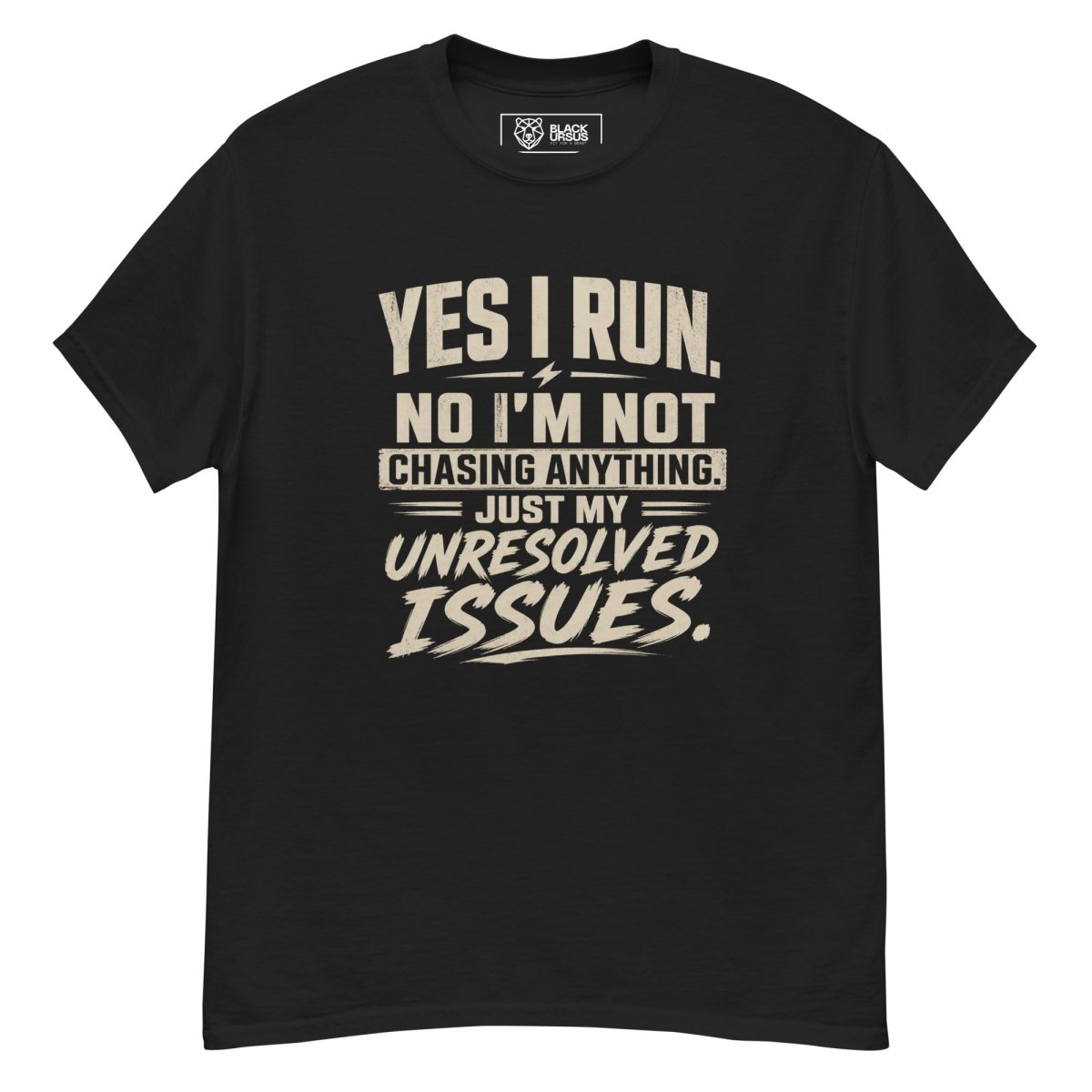 T-Shirt "YES I RUN" – Running & Laufen S–5XL | Black Ursus - Streetwear - size_range | Black Ursus