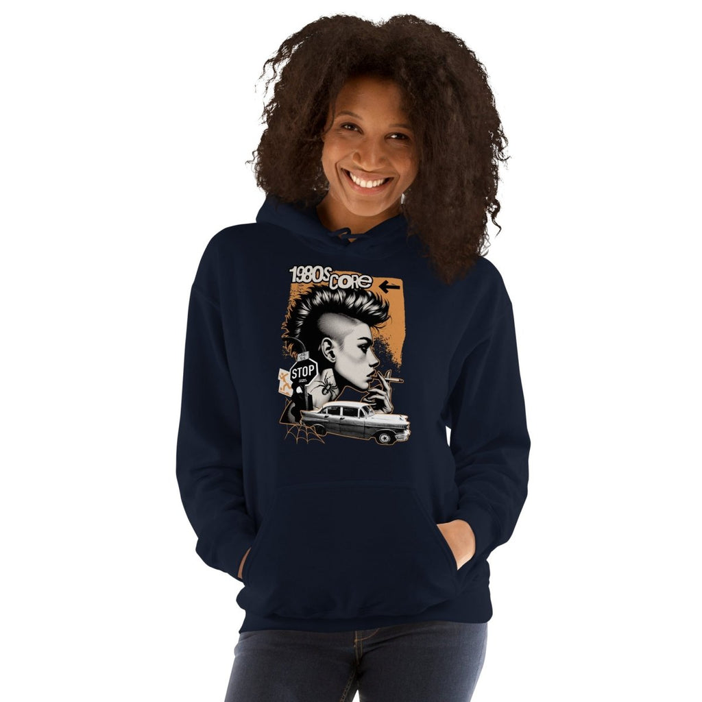 Unisex Hoodie "80s Core" - Black Ursus | Urban Streetwear