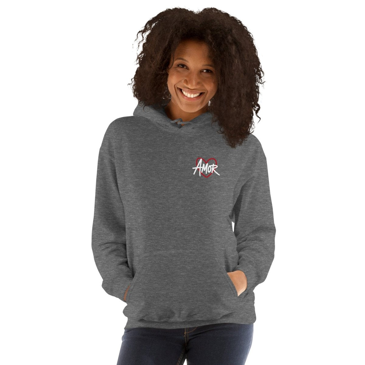 Unisex Hoodie "AMOR" - Streetwear - size_range | Black Ursus