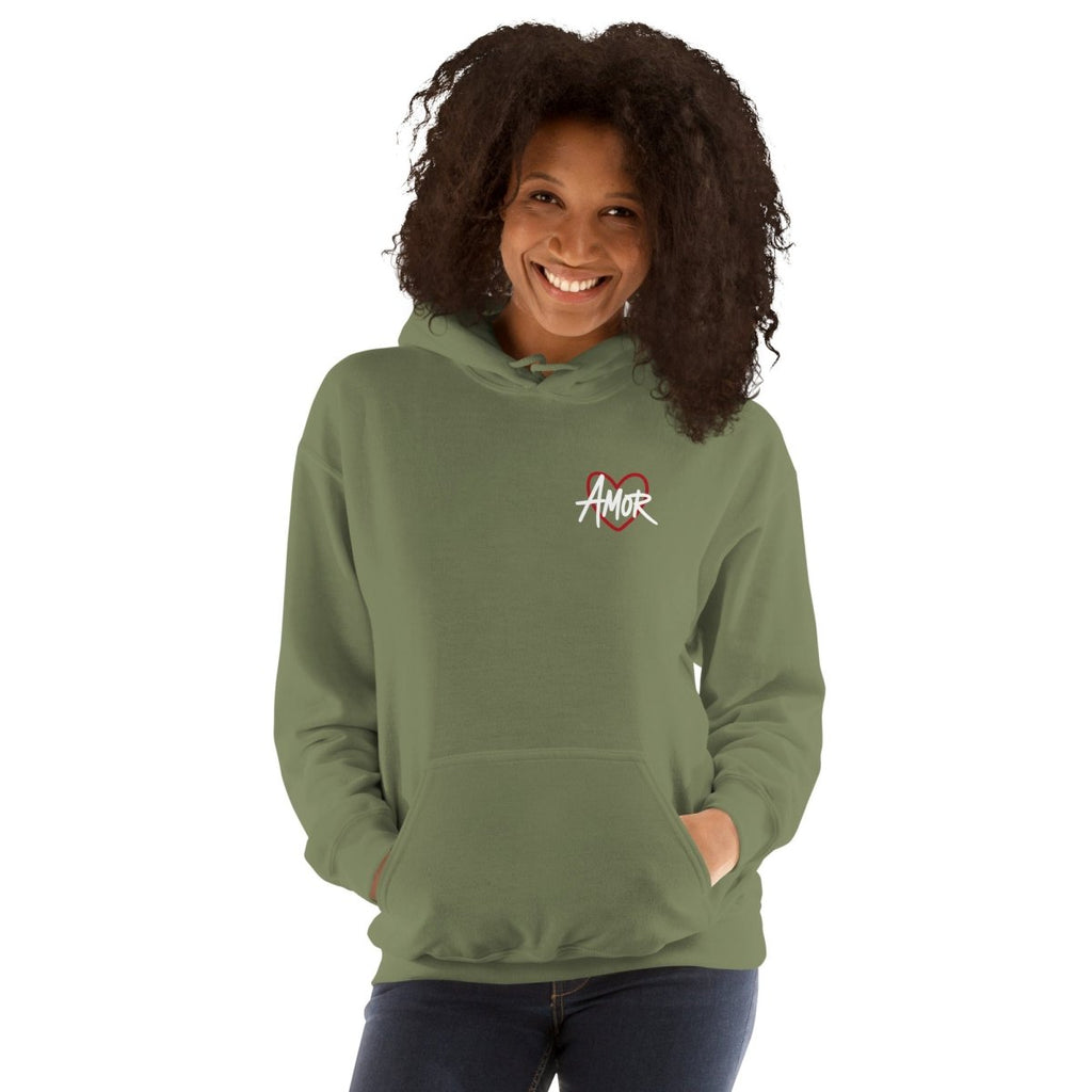 Unisex Hoodie "AMOR" - Streetwear - size_range | Black Ursus
