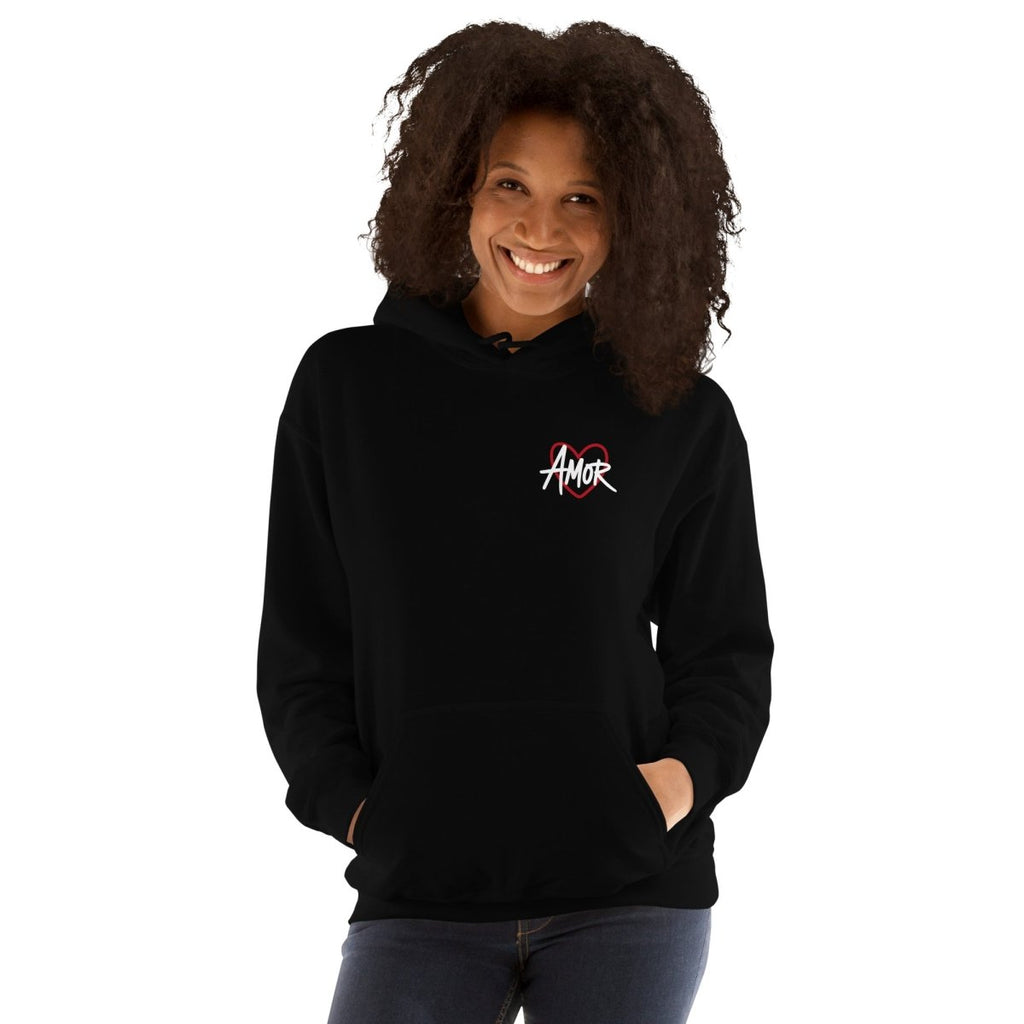 Unisex Hoodie "AMOR" - Streetwear - size_range | Black Ursus