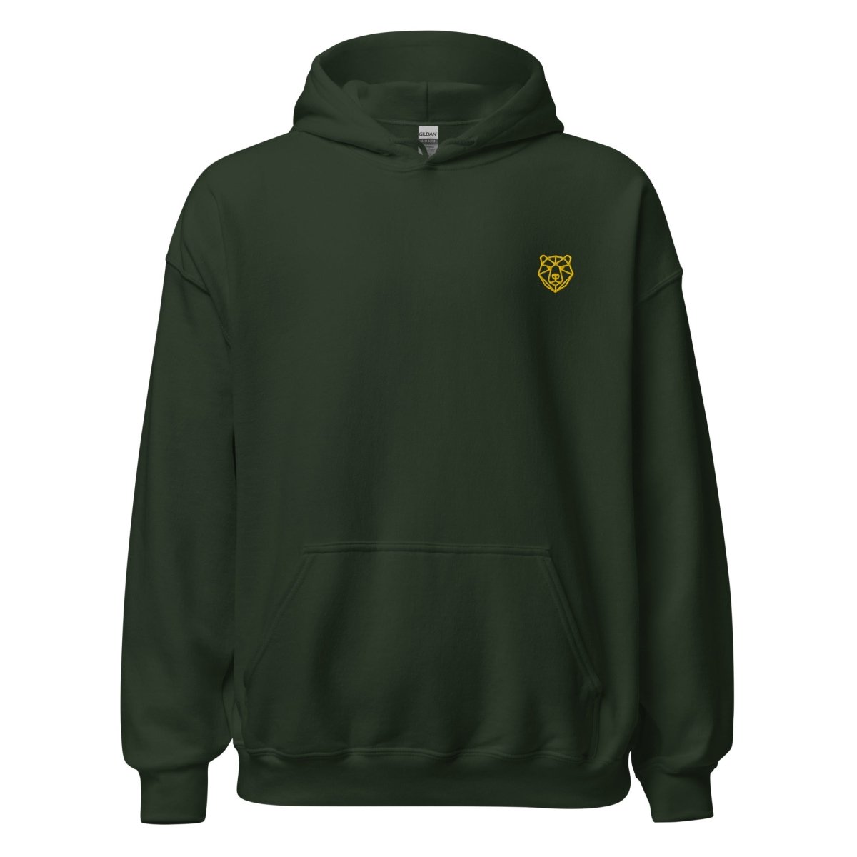 Unisex Hoodie "Brooklyn" mit hochwertigem Logo Stick in Farbe Gold - Black Ursus | Urban Streetwear
