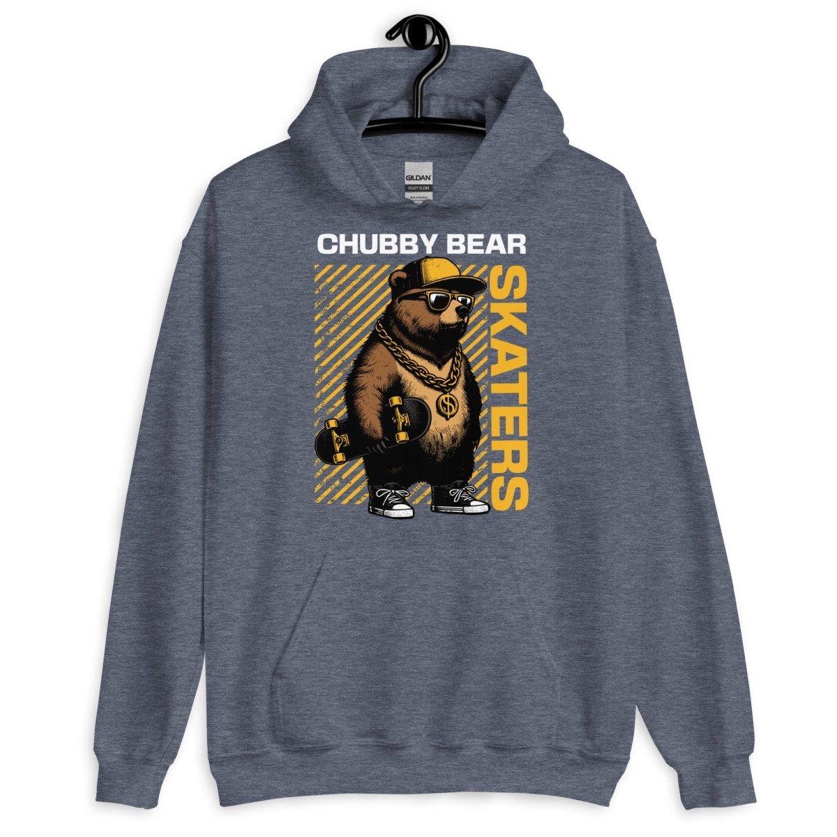 Unisex Hoodie "Chubby Bear" - Black Ursus | Urban Streetwear
