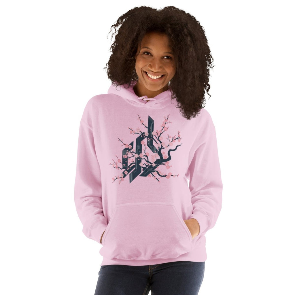 Unisex - Hoodie "CYBER FLOWER" - Streetwear - size_range | Black Ursus
