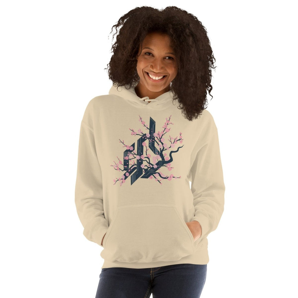 Unisex - Hoodie "CYBER FLOWER" - Streetwear - size_range | Black Ursus